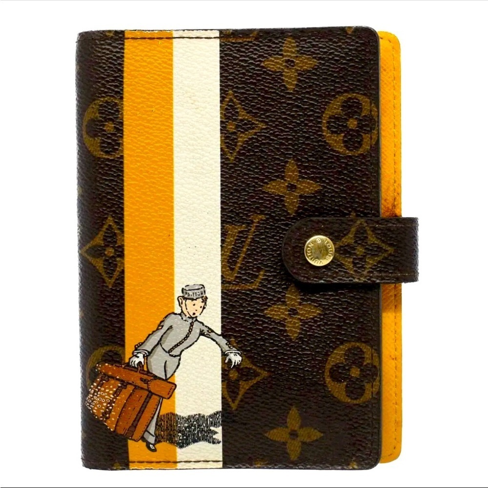 LOUIS VUITTON  Monogram Groom Agenda PM Day Planner Jaune R20019 LV​ Rare EUC​​